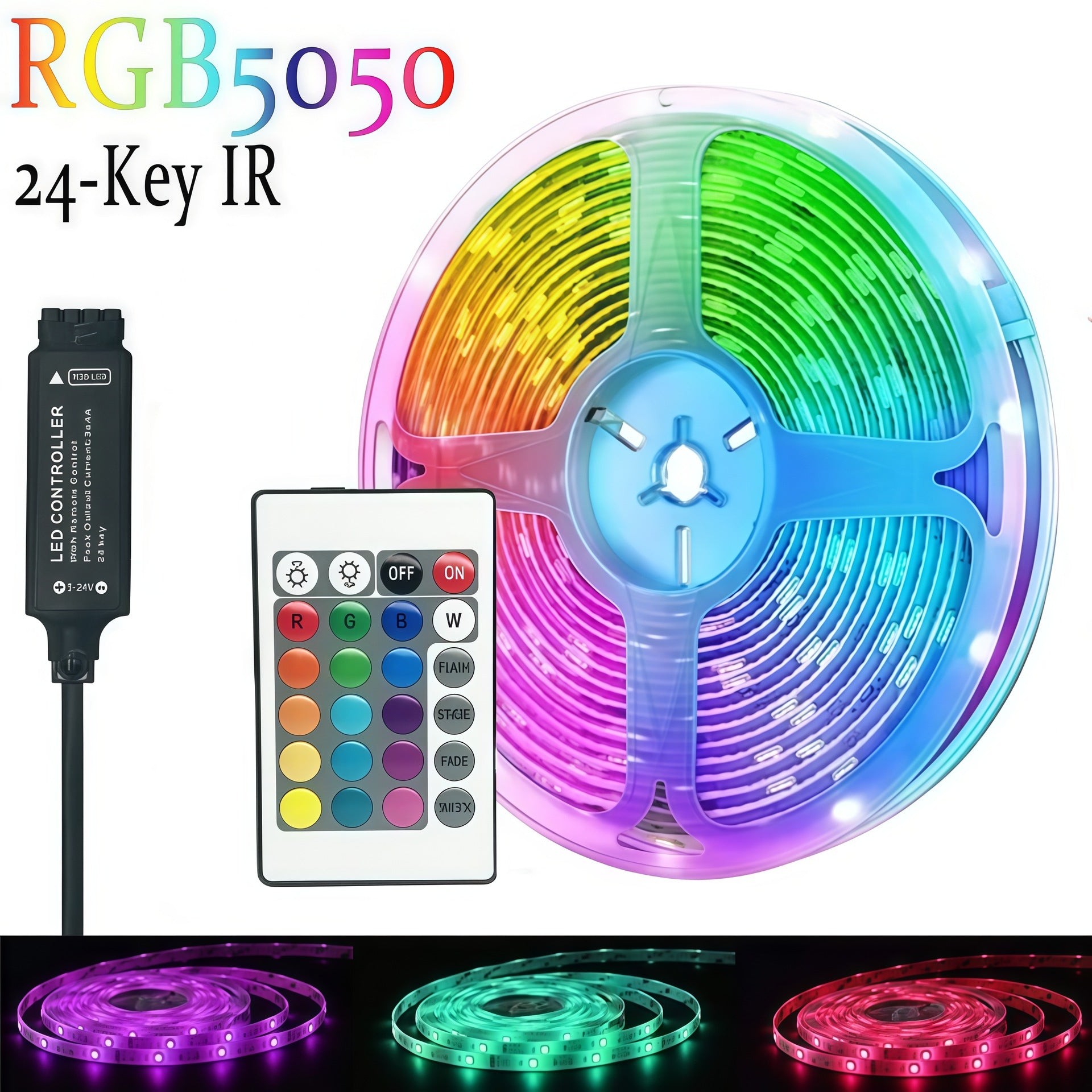 Tira LED RGB con Bluetooth y Mando a Distancia