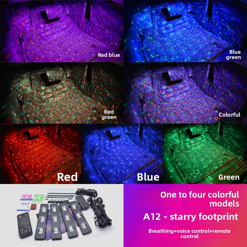 Luces LED de Ambiente para Interior de Coche RGB
