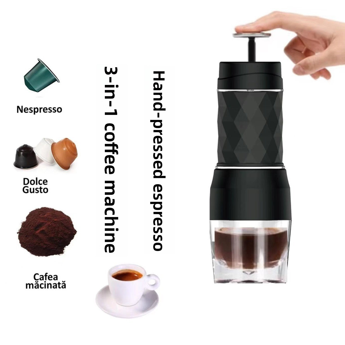 Cafetera Espresso Portátil Manual 80ml