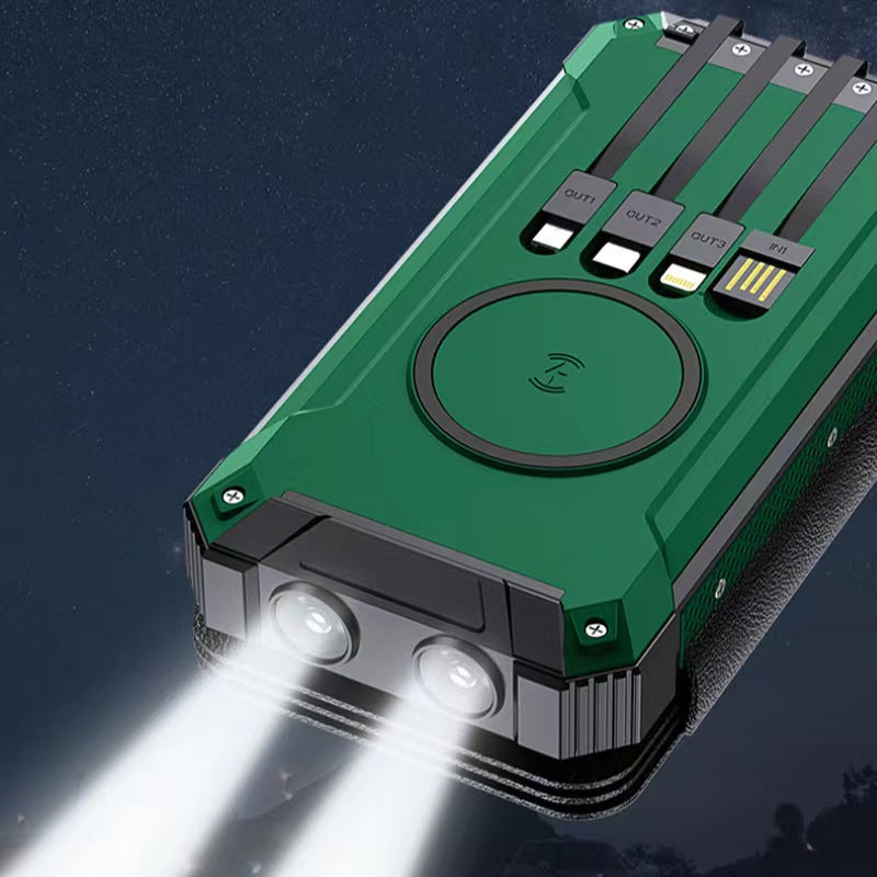 Batería Solar Portátil 20000mAh con Carga Inalámbrica