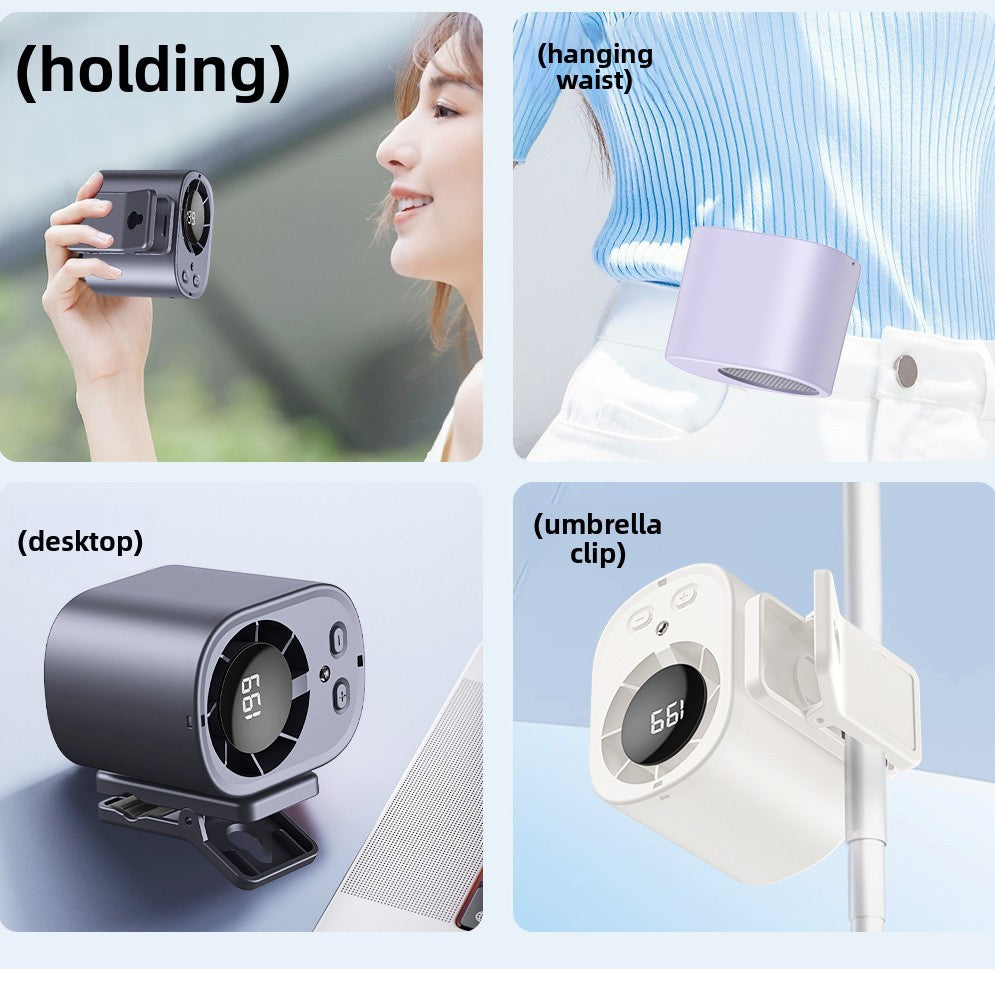 Ventilador de Cuello Portátil con Pantalla LED
