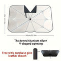 Parasol para Parabrisas de Coche Plateado Telescópico