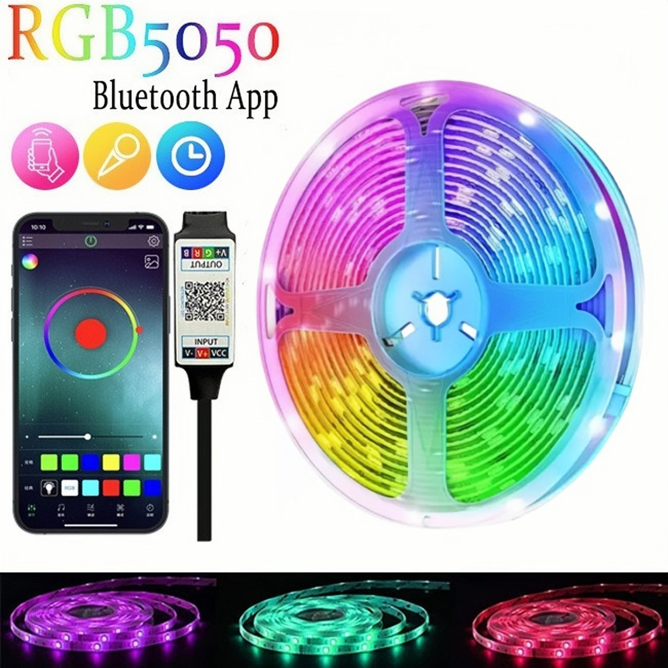 Tira LED RGB con Bluetooth y Mando a Distancia