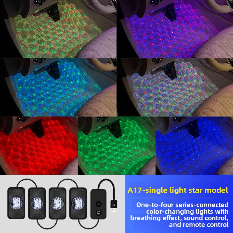 Luces LED de Ambiente para Interior de Coche RGB