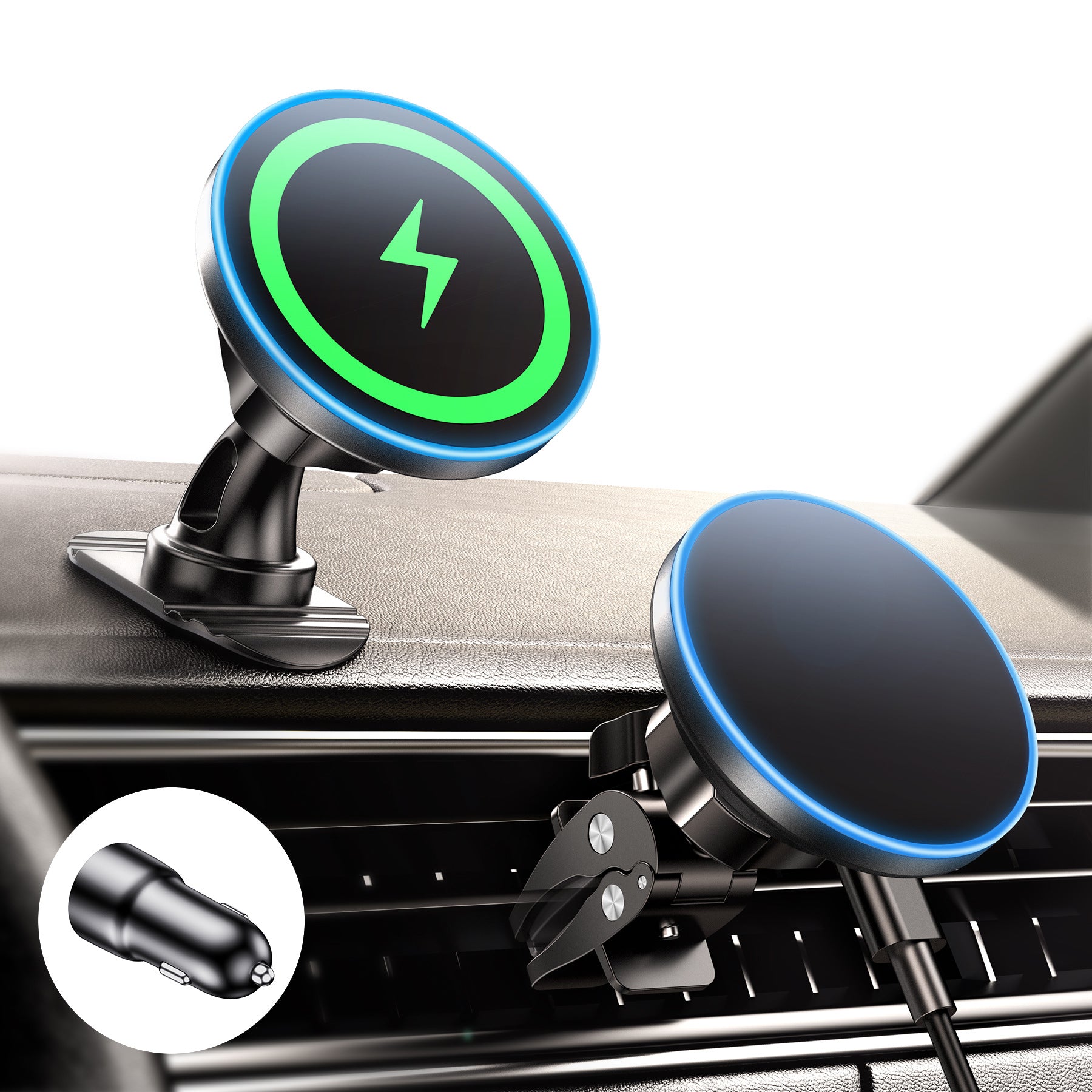 Cargador Inalámbrico Magnético para Coche 15W