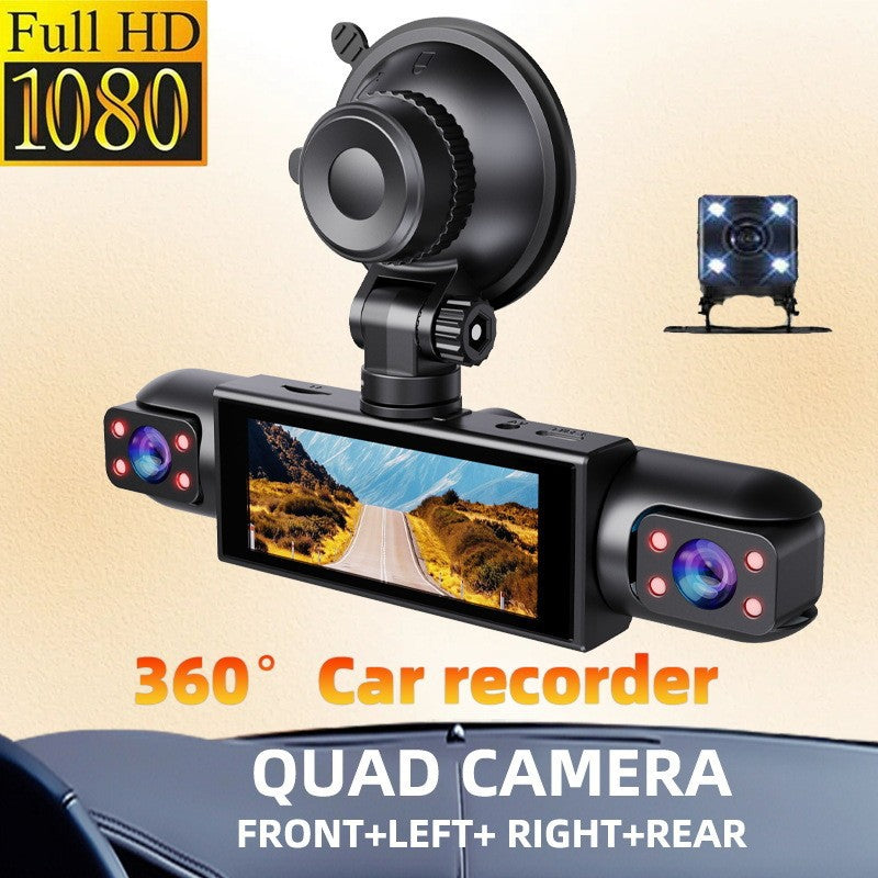 Cámara de Coche con 4 Objetivos y WiFi 1080P