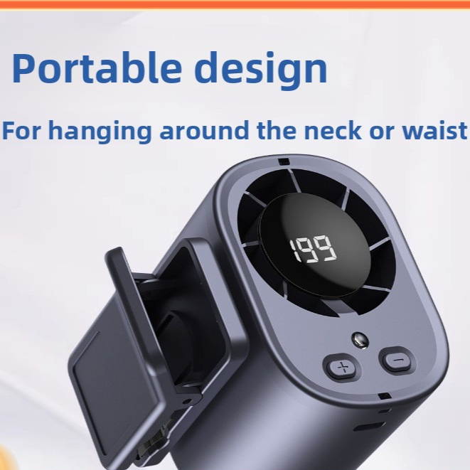 Ventilador de Cuello Portátil con Pantalla LED