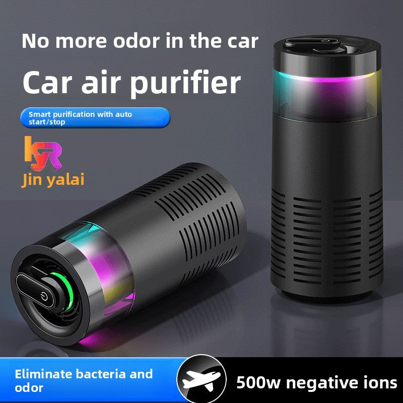 Purificador de Aire para Coche Recargable con Aromaterapia y Luz Ambiente